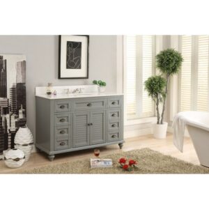 Chans Furniture GD-28329CK 49 Inches Benton Collection Cottage Style Glennville Single Sink Bathroom Vanity