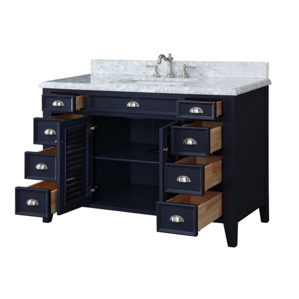 Chans Furniture GD-3028NB50 50 Inches Shutter Blinds Kalani Single Sink Single Sink Bathroom Vanity