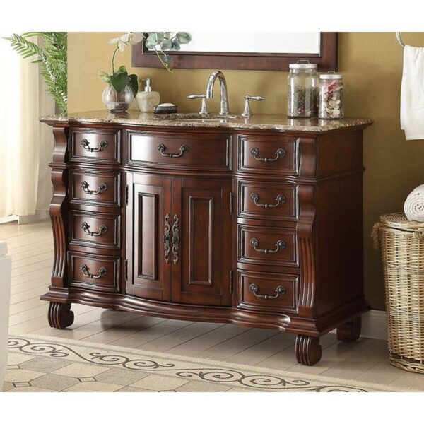 Chans Furniture GD-4437SB-50 Hopkinton 50 Inch Bathroom Sink Vanity - Light Cherry