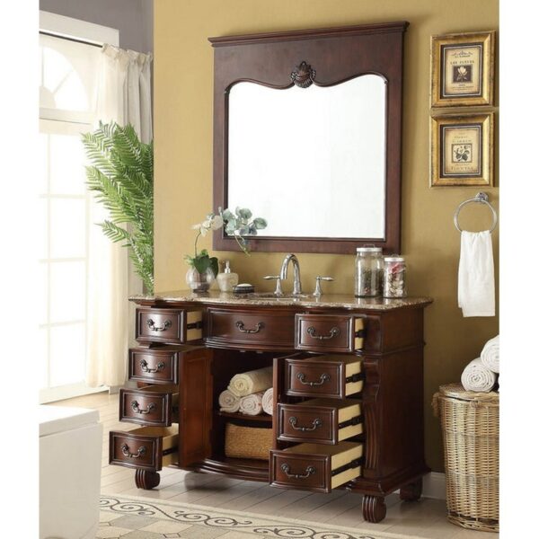 Chans Furniture GD-4437SB-50 Hopkinton 50 Inch Bathroom Sink Vanity - Light Cherry