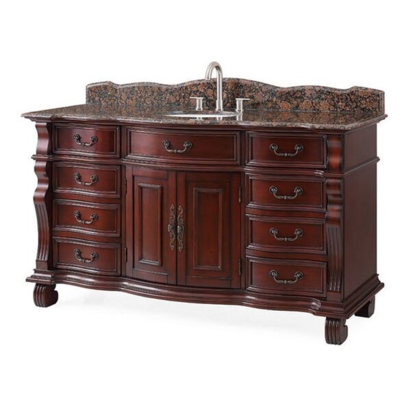 Chans Furniture GD-4437SB-60 Hopkinton 60 Inch Bathroom Sink Vanity - Light Cherry