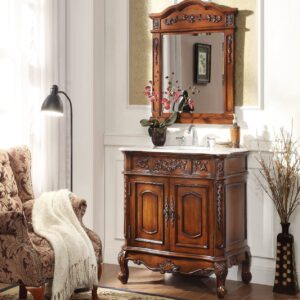 Chans Furniture HF-021W-TK Benson 33 Inch Brown Bathroom Sink Vanity