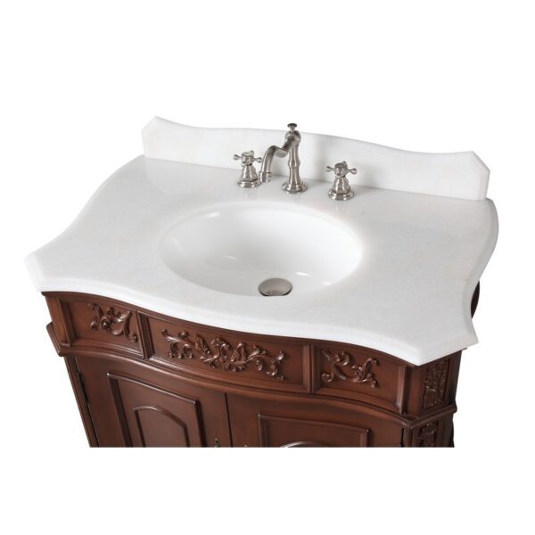 Chans Furniture HF021W-TK 33 Inches Classic Style Benson Single Sink Bathroom Vanity