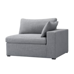 GFURN Ines Sofa - 1-Seater Single Module with Left Arm - Grey Fabric