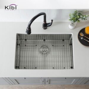 KIBI USA K1-S28 28 Inch Handcrafted Undermount Single Bowl Stainless Steel Kitchen Sink