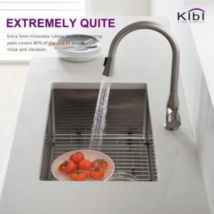 KIBI USA K1-S30 30 Inch Handcrafted Undermount Single Bowl Stainless Steel Kitchen Sink