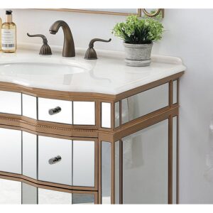 Chans Furniture K2288-30 Asselin 36 Inch Bathroom Mirrored Sink Vanity