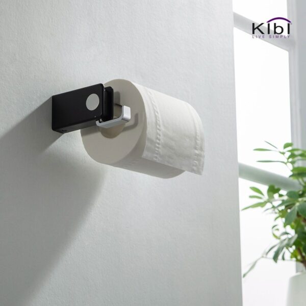 KIBI USA KBA1002 Artis 6 3/8 Inch Wall Mounted Tissue Holder with Hook