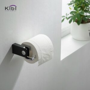 KIBI USA KBA1002 Artis 6 3/8 Inch Wall Mounted Tissue Holder with Hook