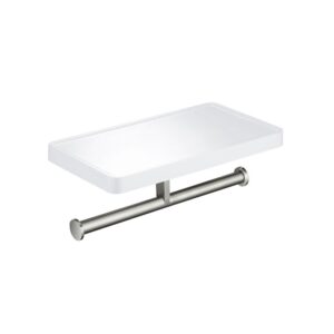 KIBI USA KBA1208 Deco 9 5/8 Inch Wall Mounted Tissue Holder with Shelf