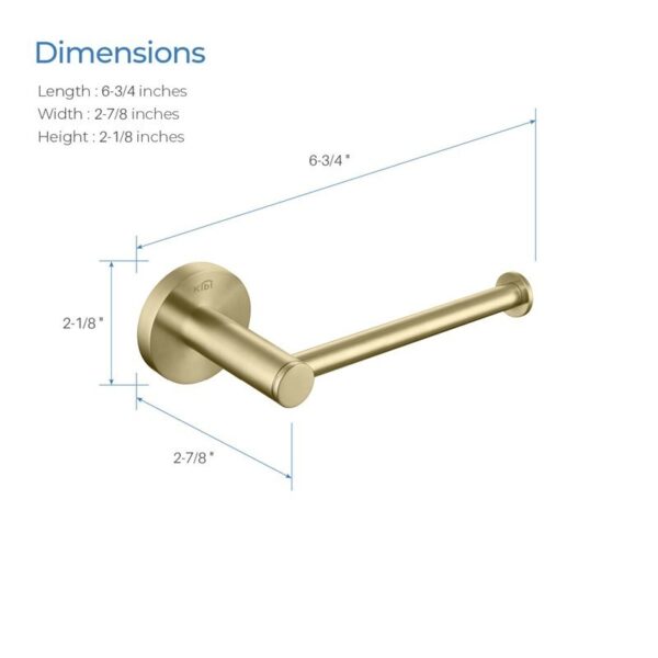 KIBI USA KBA1402 Circular 6 3/4 Inch Bathroom Toilet Paper Holder