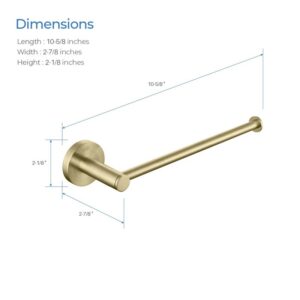 KIBI USA KBA1403 Circular 10 5/8 Inch Bathroom Towel Bar