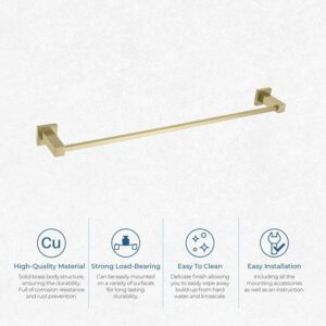 KIBI USA KBA1504 Cube 25 3/8 Inch Bathroom Towel Bar