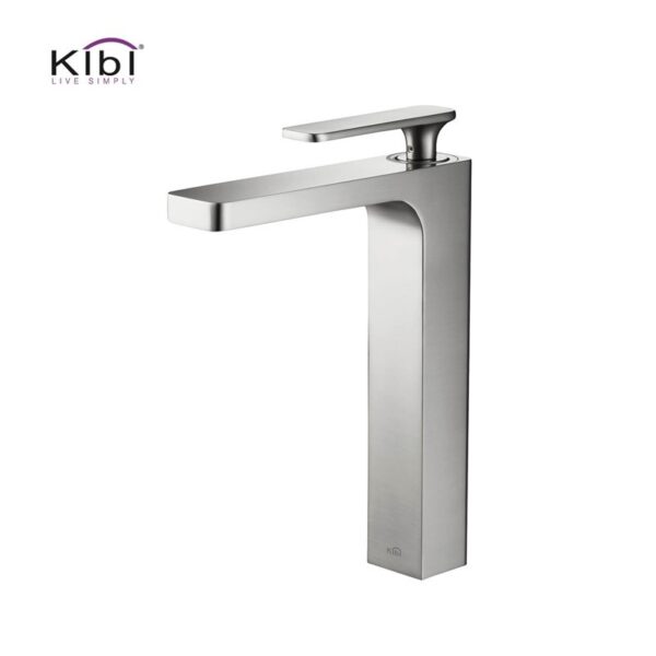 KIBI USA KBF1007 Infinity 10 1/2 Inch Single Hole Deck Mounted Lead Free Solid Brass Single Handle Bathroom Vanity Sink Faucet