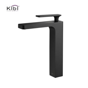 KIBI USA KBF1007 Infinity 10 1/2 Inch Single Hole Deck Mounted Lead Free Solid Brass Single Handle Bathroom Vanity Sink Faucet