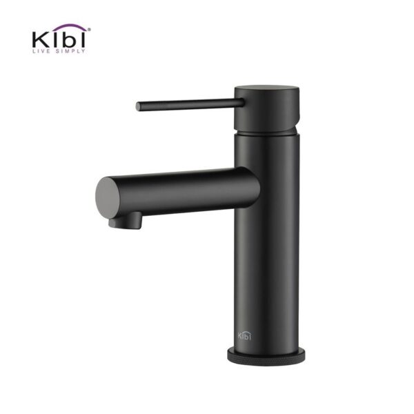 KIBI USA KBF1010 Circular X 6 7/8 Inch Single Hole Deck Mounted Luxury Solid Brass Single Hole Bathroom Faucet