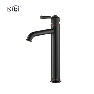 KIBI USA KBF1013 Victorian 11 1/8 Inch Single Hole Deck Mounted Lead Free Brass Bathroom Vanity Sink Faucet