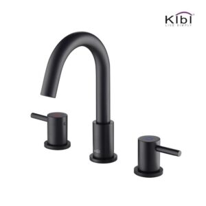 KIBI USA KBF1016 Circular 9 1/8 Inch Three Hole Widespread Basin Faucet