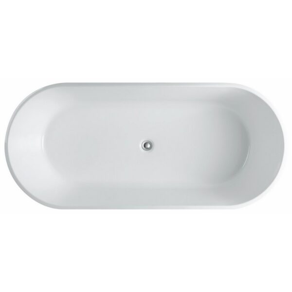 Kubebath KFST1463 Kube Ovale 63 X 31 5/8 Inch Rectangular Acrylic Freestanding Bathtub - White