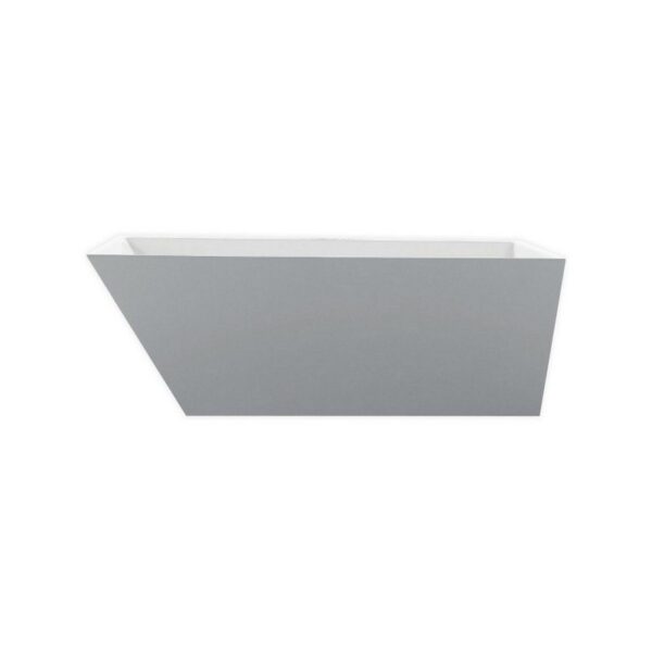 KubeBath KFST1667 Obliquo 67 Inch Free Standing Bathtub in White