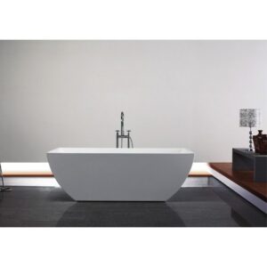 KubeBath KFST2167 Contemporanea 67 Inch Free Standing Bathtub in White