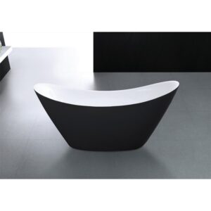 Kubebath KB KFST2768 Kube Luna 67 3/4 X 28 3/8 Inch Rectangular Acrylic Freestanding Bathtub