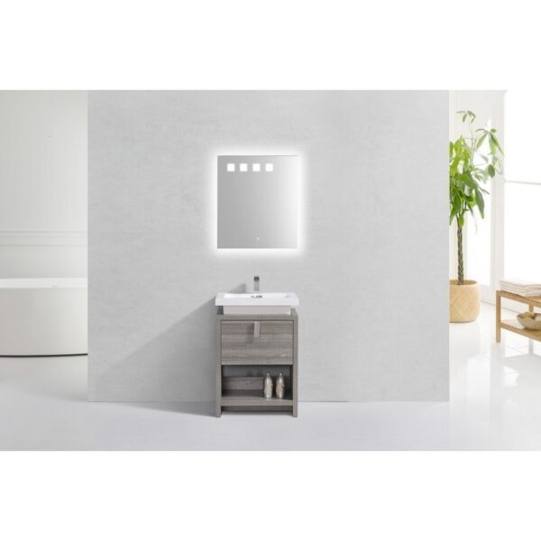 Kubebath L600 Levi 24 Inch Freestanding Single Sink Bath Vanity with Cubby Hole