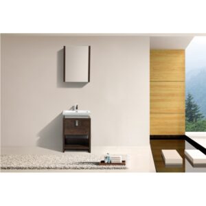 Kubebath L600 Levi 24 Inch Freestanding Single Sink Bath Vanity with Cubby Hole