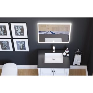 Castello USA Lisa3036 Lisa 30 x 36 Inch LED Bathroom Mirror with Sensor Button