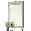 Chans Furniture MR-838CK Daleville 36 Inch Rectangular Framed Wall Mount Bathroom Vanity Mirror in Gray