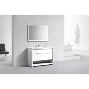 Kubebath NUDO48S Nudo 48 Inch Single Sink Modern Bathroom Vanity