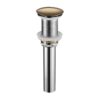 Kubebath P101NO-BRZ Solid Brass Pop-Up Drain NO Overflow in Gold Bronze