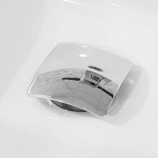 Kubebath P102-CH Solid Brass Square Pop-Up Drain WITH Overflow in Chrome