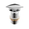 Kubebath P102-CH Solid Brass Square Pop-Up Drain WITH Overflow in Chrome