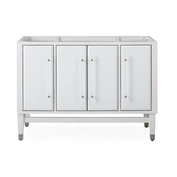 Chans Furniture Q164WT-48QT Bertone 48 Inch Bathroom Sink Vanity - White