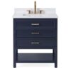 Chans Furniture QT-7206-NB30 30 Inches Tennant Brand Color Finish Single Sink Bathroom Vanity In Navy Blue