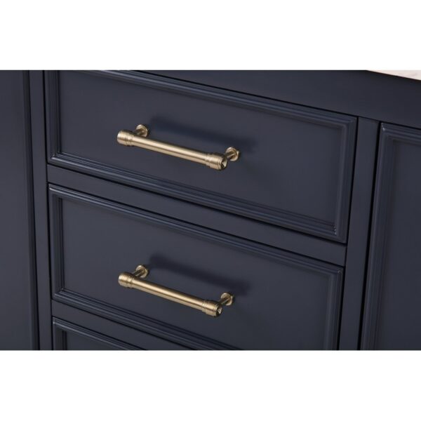 Chans Furniture GD-7330-NB60QT 60 Inches Tennant Brand Color Finish Double Sink Bathroom Vanity In Navy Blue