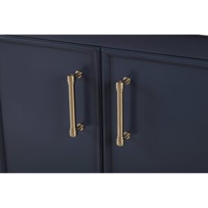 Chans Furniture GD-7330-NB60QT 60 Inches Tennant Brand Color Finish Double Sink Bathroom Vanity In Navy Blue