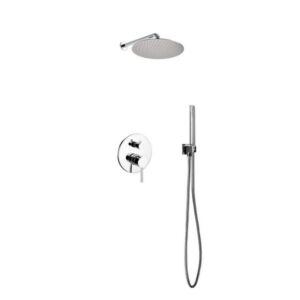 Kubebath R-WR12HH2V Aqua Rondo Shower Set with 12 Inch Rain Shower and Handheld