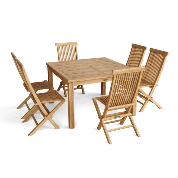 Anderson Windsor Classic Chair 7-Pieces Folding Dining Set