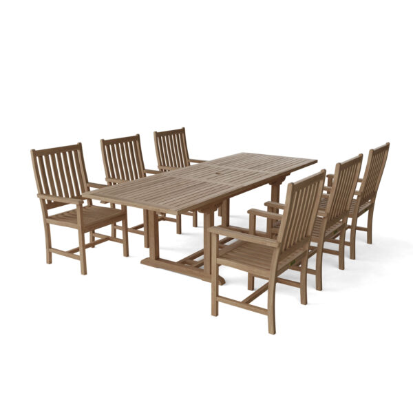 Anderson Bahama Wilshire Armchair 7-Pieces Extension Dining Set