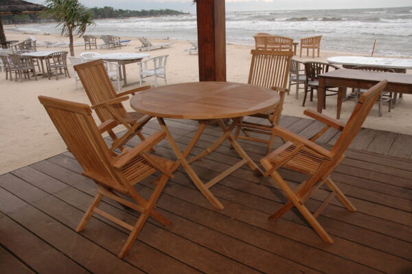 Anderson Bahama Classic Folding Armchair 5-Pieces Dining Set