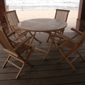 Anderson Bahama Classic Folding Armchair 5-Pieces Dining Set