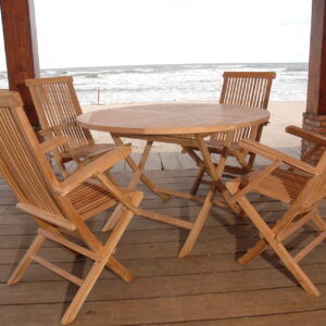 Anderson Bahama Classic Folding Armchair 5-Pieces Dining Set