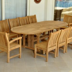 Anderson Sahara Dining Side Chair 11-Pieces Oval Dining Set