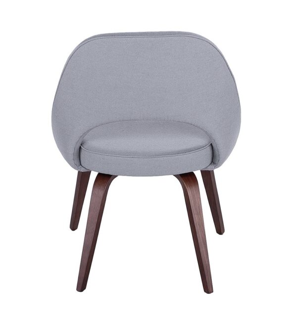 GFURN Sienna Executive Side Chair - Grey Fabric & Walnut Legs