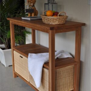 Anderson Towel Console w/ 2 Shelves Table