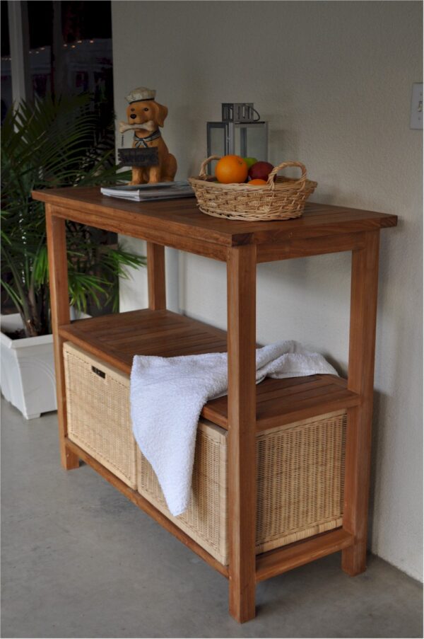 Anderson Towel Console w/ 2 Shelves Table