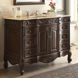 Chans Furniture CF-3882M-TK-42 Beckham 42 Inch Dark Brown Bathroom Sink Vanity