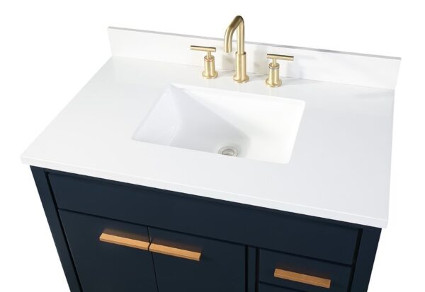 Chans Furniture TB-9888NB-V36 36 Inch Beatrice Bathroom Sink Vanity in Navy Blue